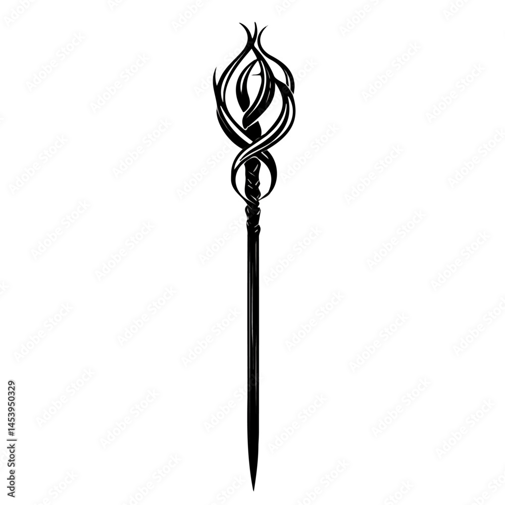 Cane symbol - minimalist black and white vector art - perfect for tattoos, logos - isolated on white Cane symbol - minimalist black and white vector art - perfect for tattoos, logos - isolated on white