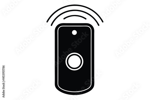 wireless doorbell vector illustration