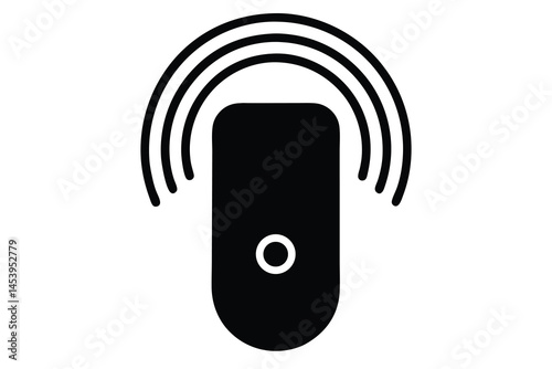 wireless doorbell vector illustration