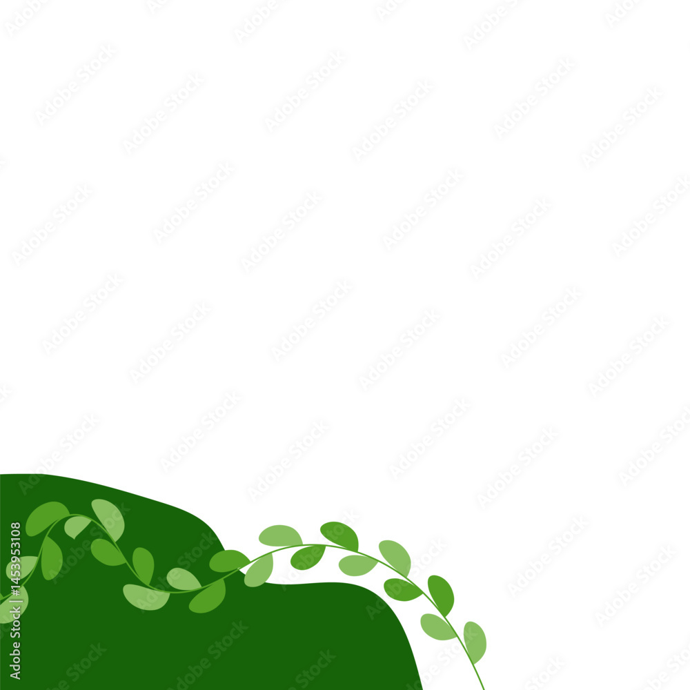 Fototapeta premium Leaves Corner Organic Modern