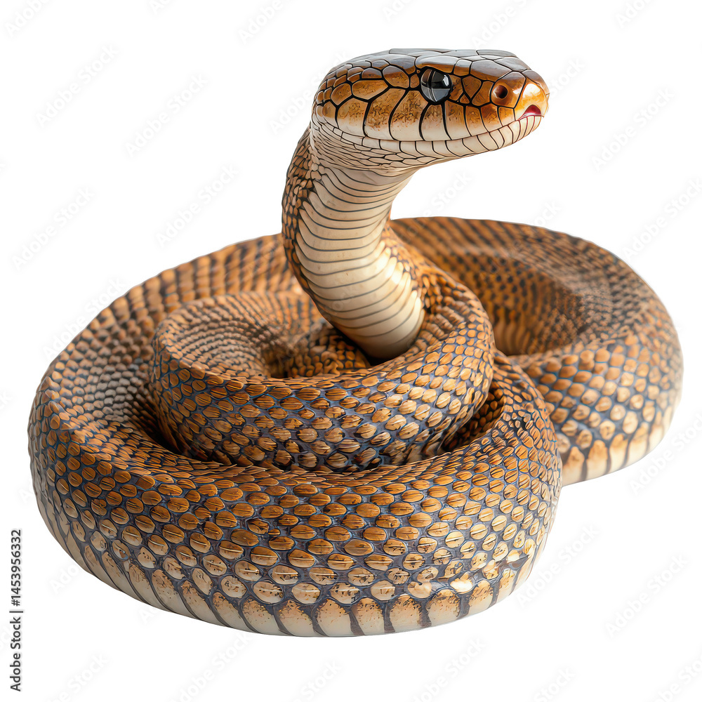 Coiled cobra in an alert position isolated on white png venomous snake png dangerous reptile png hissing cobra png transparent background image Coiled cobra in an alert position isolated on white png venomous snake png dangerous reptile png hissing cobra png transparent background image
