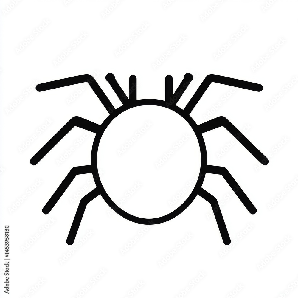 Simple Vector Illustration of Malware Detection Icon Simple Vector Illustration of Malware Detection Icon