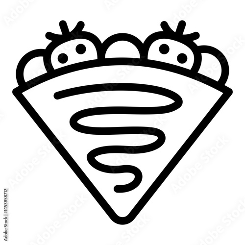 Crepe icon. Vector line icon