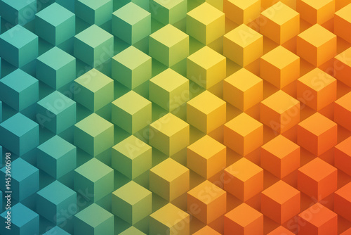 A vibrant grid isometric cubes illustrates the strategy and decision-making processes critical to business innovation and growth