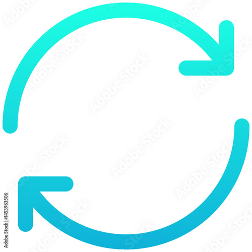 Recycle, Reuse, Repost, Arrow Share Icon Vector, Social Media Post Symbol, User Interface, User Experience, Line Gradient Style Isolated Vector Icon.