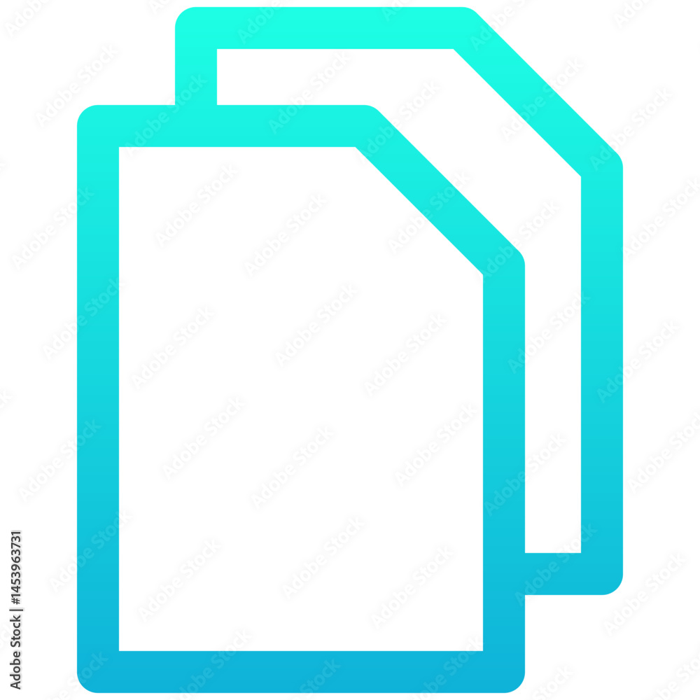 File And Document, Copy Page, Paper Vector Icon, User Interface, User Experience, Line Gradient Style Isolated Vector Icon. File And Document, Copy Page, Paper Vector Icon, User Interface, User Experience, Line Gradient Style Isolated Vector Icon.