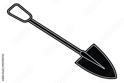garden spade silhouette vector illustration