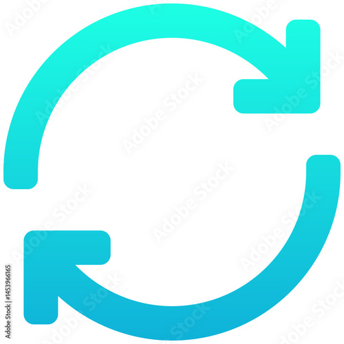 Recycle, Reuse, Repost, Arrow Share Icon Vector, Social Media Post Symbol, User Interface, User Experience, Silhouette Gradient Style Isolated Vector Icon.