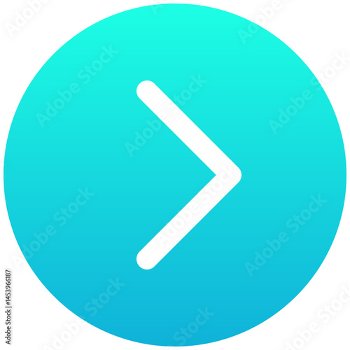 Right Arrow, Chevron Vector Flat Isolated Icon, User Interface Icon.	
