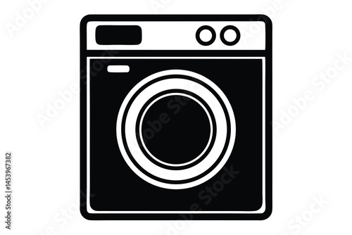 washing machine silhouette vector illustration
