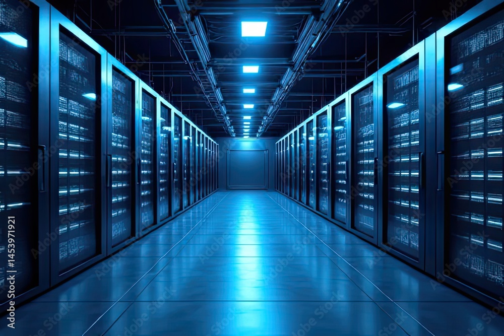 Fototapeta premium Data Center and Cloud Integration