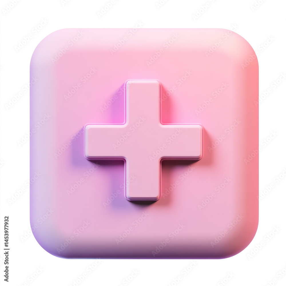 Obraz premium red cross button