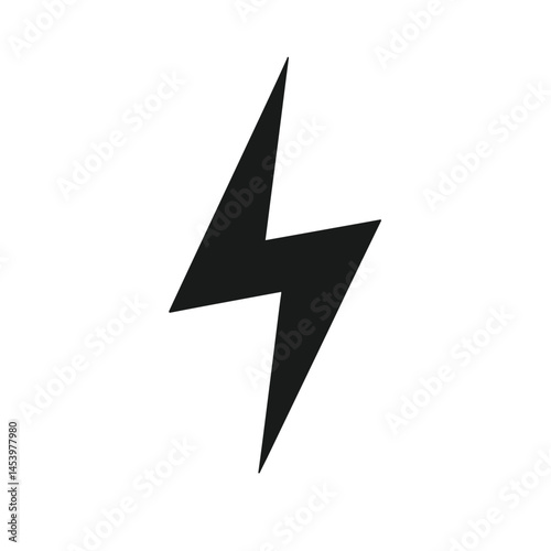 Free Download Black and white vector lightning bolt icon, for websites and apps - GFXLoad
