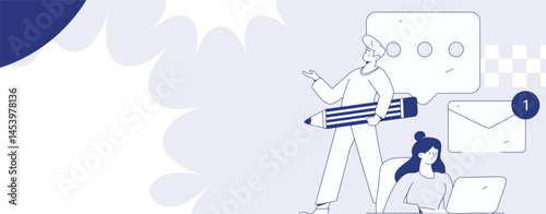 Communicate with consultants flat vector character concept operation hand drawn illustration
