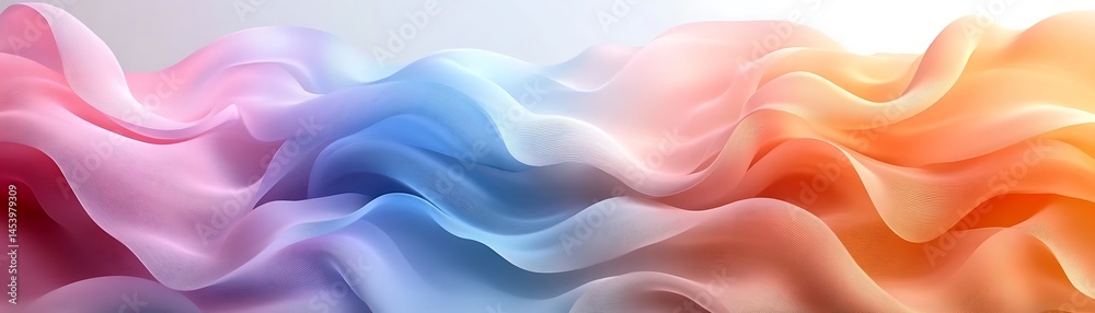 Fototapeta premium Colorful flowing fabric design.