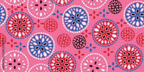 african 24-09African ethnic traditional pink pattern. seamless beautiful Kitenge circle, chitenge geometric style. fashion design in colorful. Geometric circle abstract motif. Ankara prints, African 2
