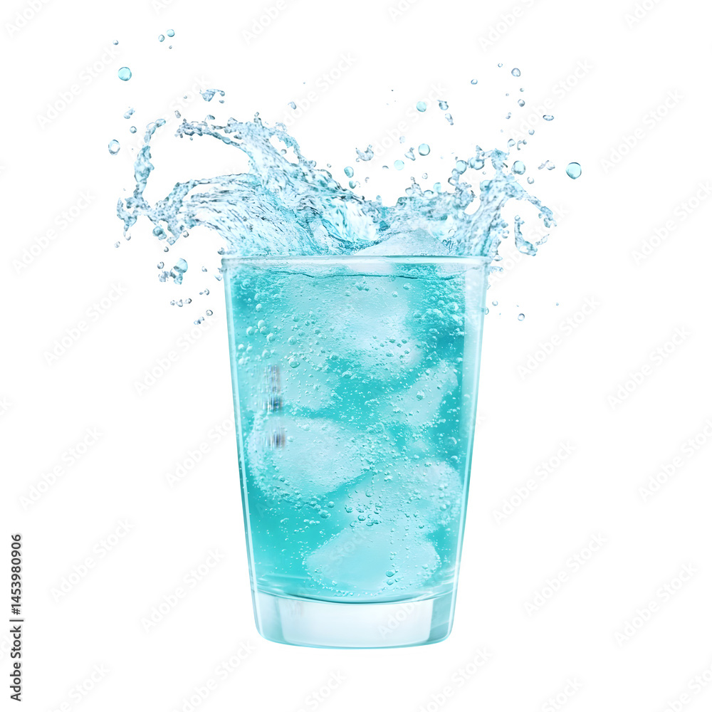 Fizzy mermaid cocktail burst with turquoise glow and ocean bubble trails, isolated cleanly on white. Fizzy mermaid cocktail burst with turquoise glow and ocean bubble trails, isolated cleanly on white.
