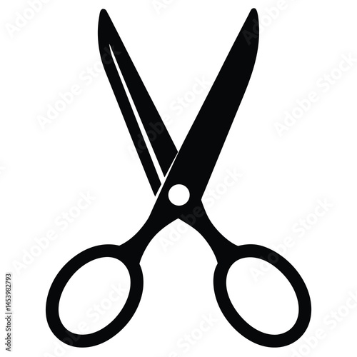 kitchen scissors silhouette vector illustration
