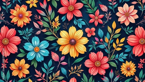 Intricate floral design, repeating seamlessly , background, repeating pattern, print
