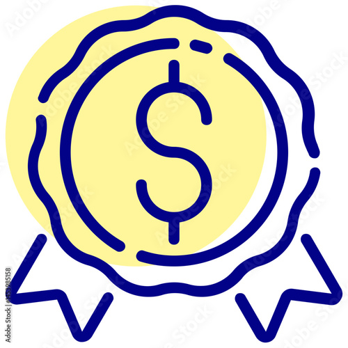 badge vector mixed outline icon
