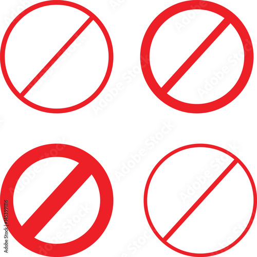 No symbol circle. Prohibition red stop sign. No entry symbol vector illustration on white background Free Download No symbol circle. Prohibition red stop sign. No entry symbol vector illustration on white background - GFXLoad
