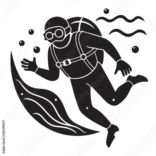 scuba-diver exploring underwater