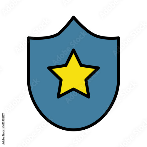 Police Badge Star Law Icon