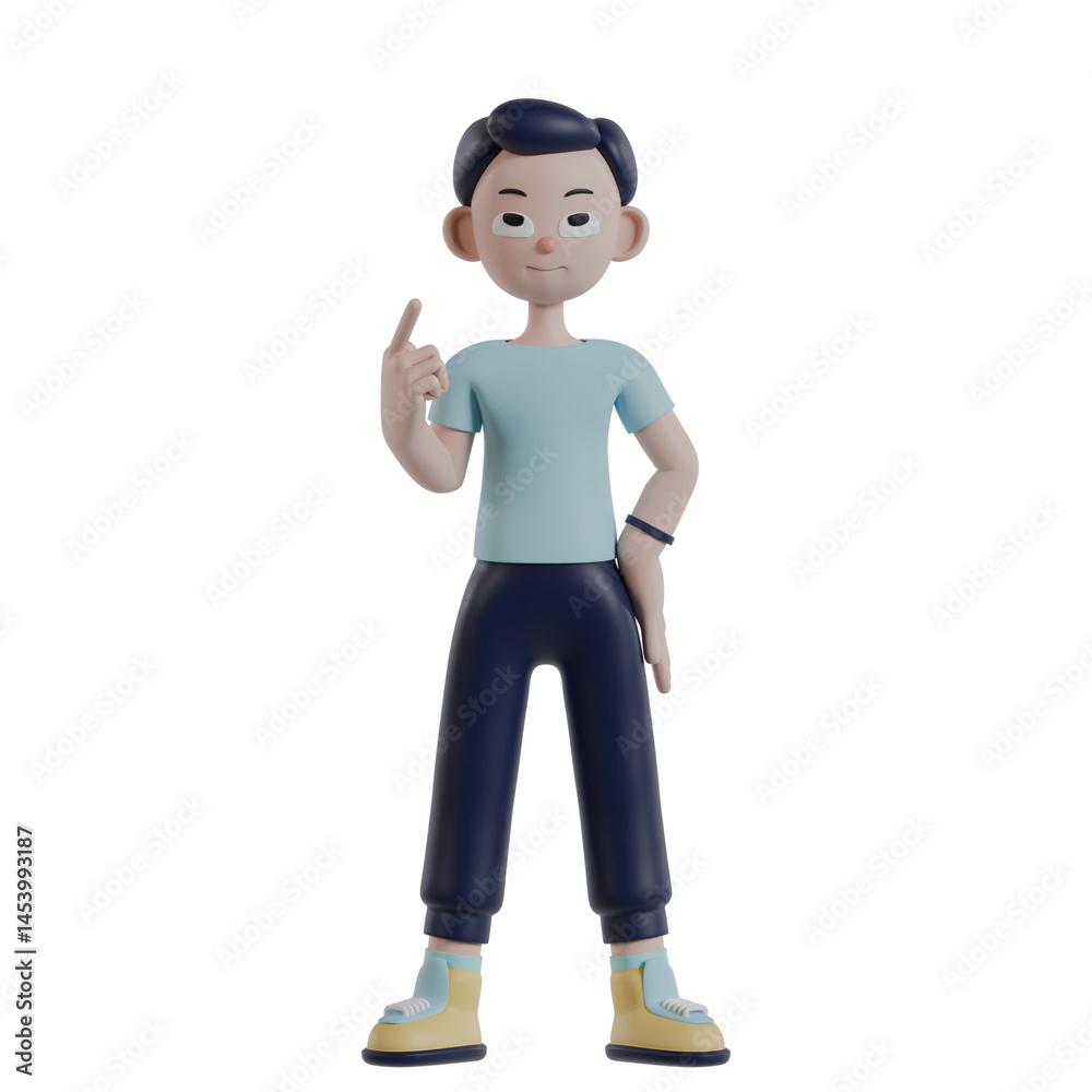 3d render man character finger pointing posing gesture 3d render man character finger pointing posing gesture