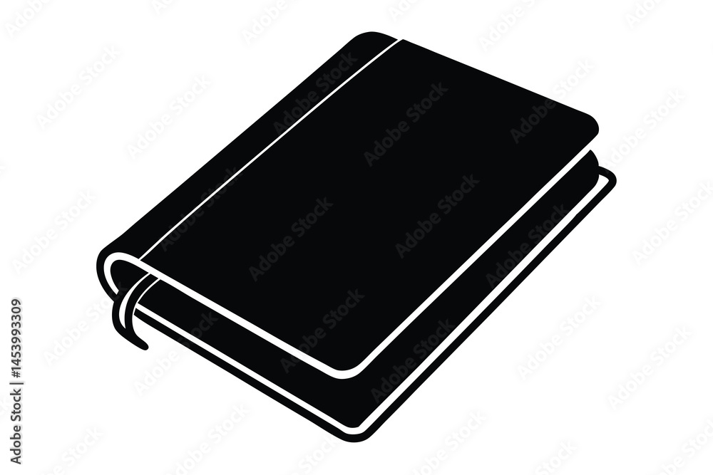 notebook silhouette vector illustration notebook silhouette vector illustration