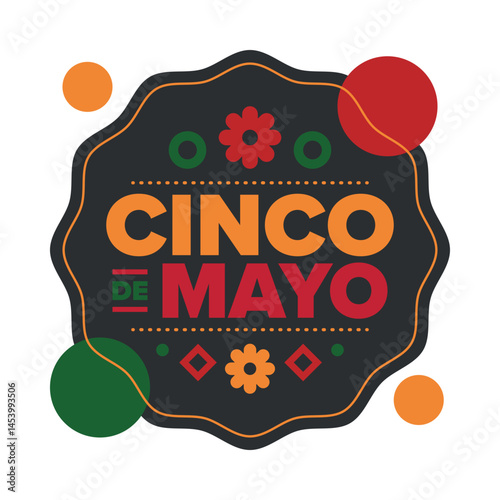Cinco de Mayo in Mexico. Traditional mexican fiesta in May. National happy holiday with carnival, festival and parade. Latin american and spanish pattern. Illustration with sombrero. Vector poster