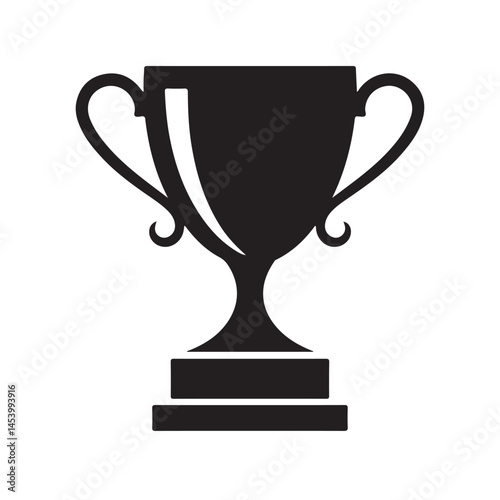  Black Silhouette of a Trophy Cup