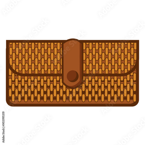 Illustration of Brown rattan Wallet