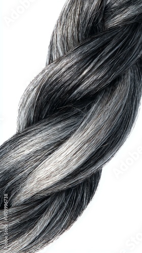 Wallpaper Mural Stylish gray hair braid on a white background. Torontodigital.ca