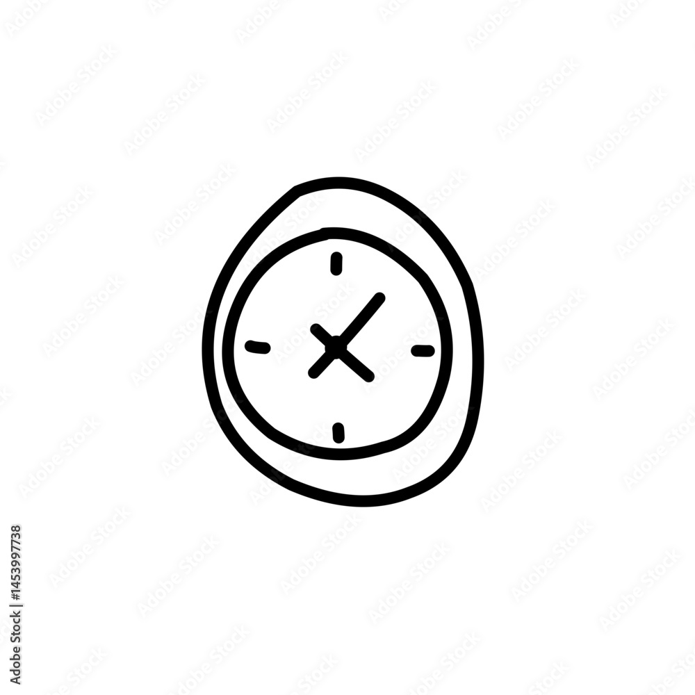 wall clock doodle icon wall clock doodle icon