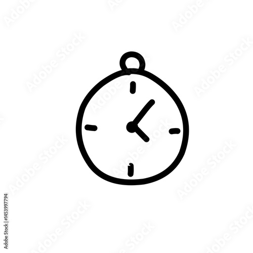 wall clock doodle icon