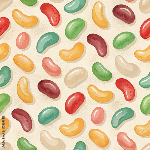 Wallpaper Mural Colorful Jelly Beans Pattern Background for Fun and Festive Designs Torontodigital.ca