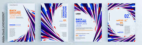 Modern abstract covers set, minimal covers design. Colorful geometric background, vector illustration.