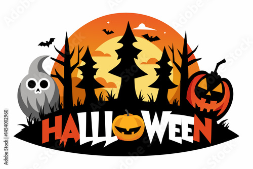 halloween background with pumpkin