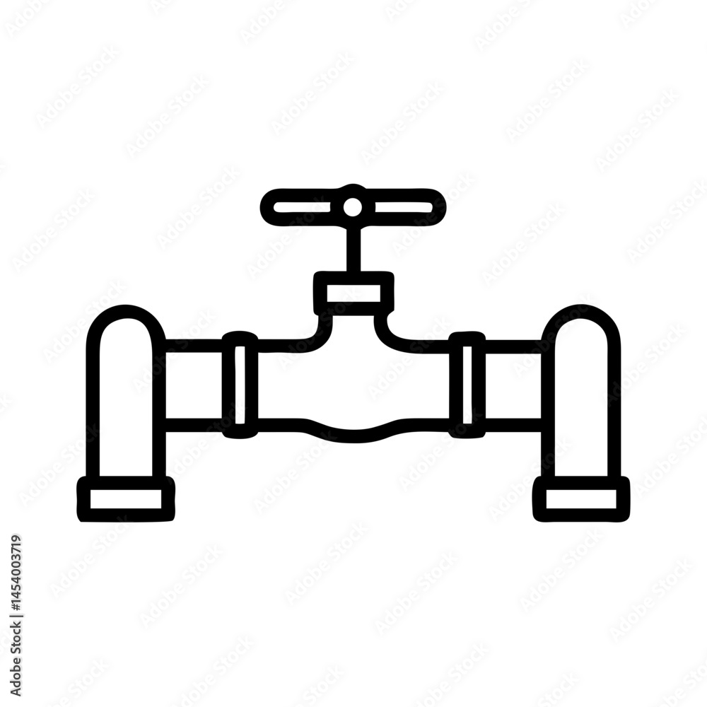 Vector icon of underground pipeline with valves, symbolizing oil transportation infrastructure Vector icon of underground pipeline with valves, symbolizing oil transportation infrastructure