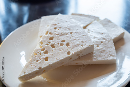 Imeretian cheese in Georgia photo