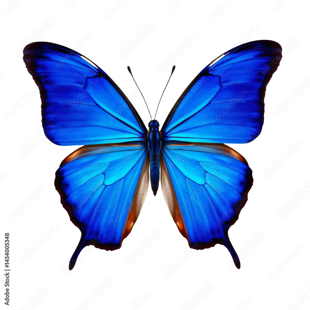 Beautiful blue butterfly isolated on transparent background Beautiful blue butterfly isolated on transparent background