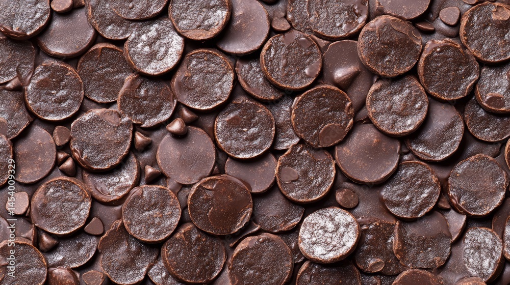 Textured Background Featuring Chocolate Chip Cookies and Biscuit Pattern with Cocoa Confectionery Elements Textured Background Featuring Chocolate Chip Cookies and Biscuit Pattern with Cocoa Confectionery Elements