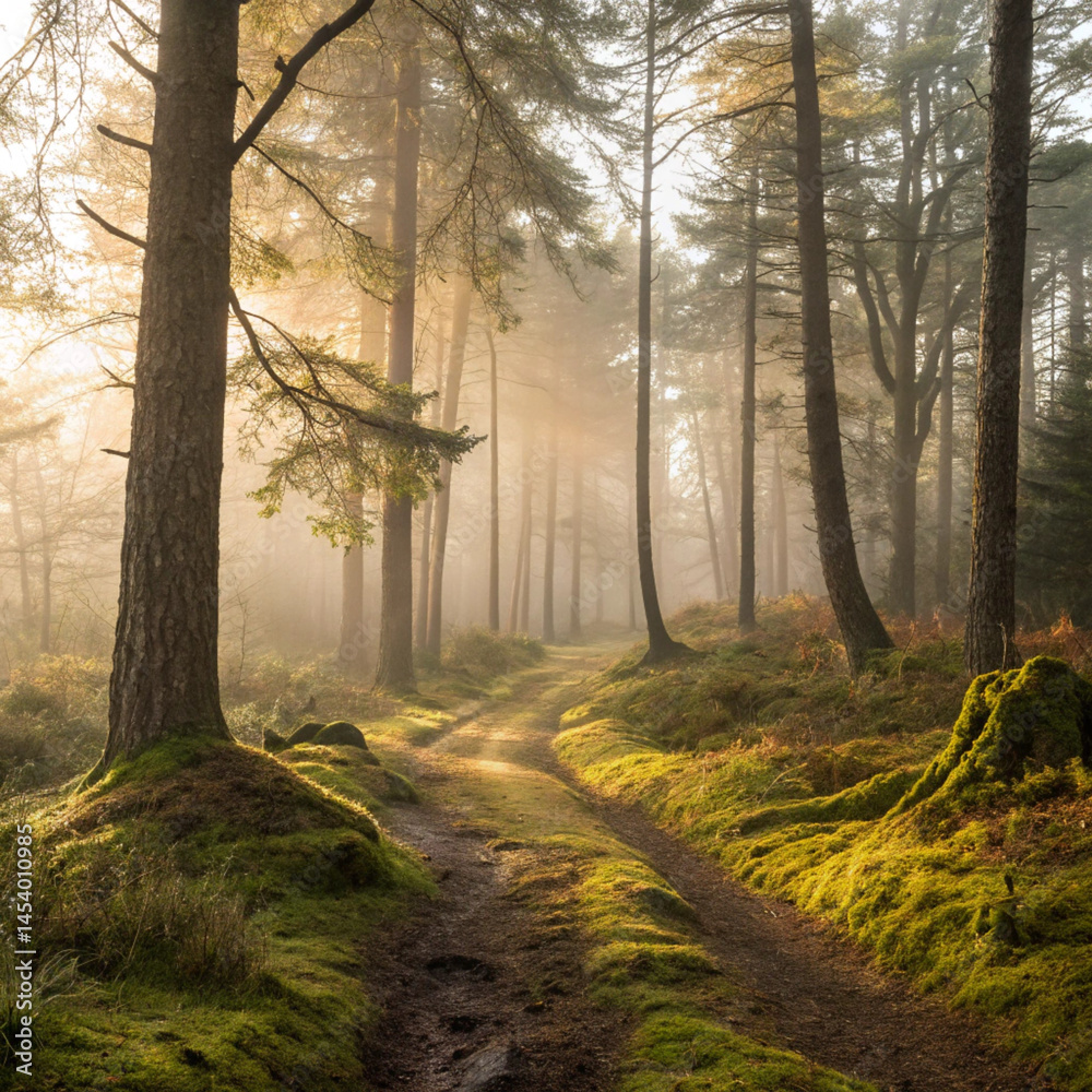 Obraz premium morning in the forest