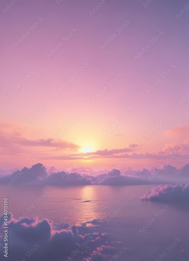 Fototapeta premium Fuzzy pastel sunset sky, pink, blue, yellow gradient , backdrop, pink, pastel