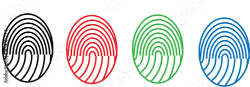 Collection of Colorful Fingerprint Designs