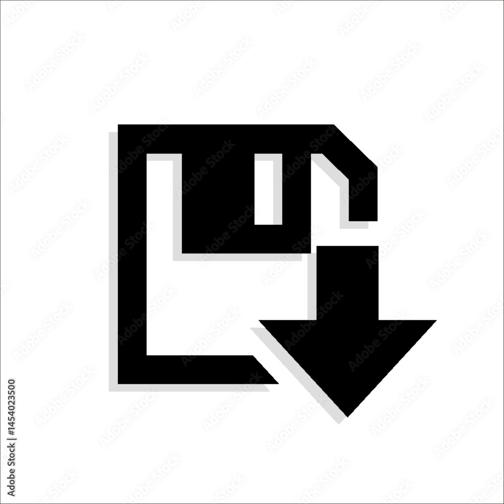 Fototapeta premium Download vector icon. Simple flat pictogram.