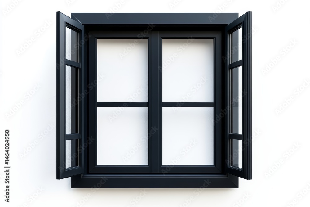 High Resolution Black Window Frame Close Up Isolated On White Background Modern Architecture Detail High Resolution Black Window Frame Close Up Isolated On White Background Modern Architecture Detail