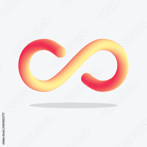 Infinity color icon, sign element graphic. Vector illustration