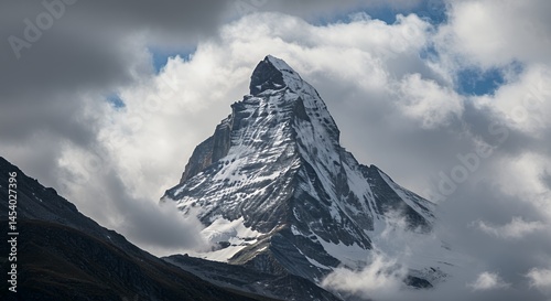 Majestic Matterhorn Peak Piercing Cloudscape photo
