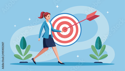 Strategy planning, method or tactic to win business reach goal, solution to avoid obstacle, path to success or discover solution to succeed concept, businesswoman present strategic plan to success.